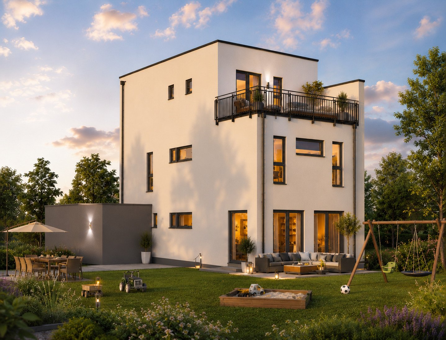 Moderne DHH mit großer Dachterrasse sucht Familie!
